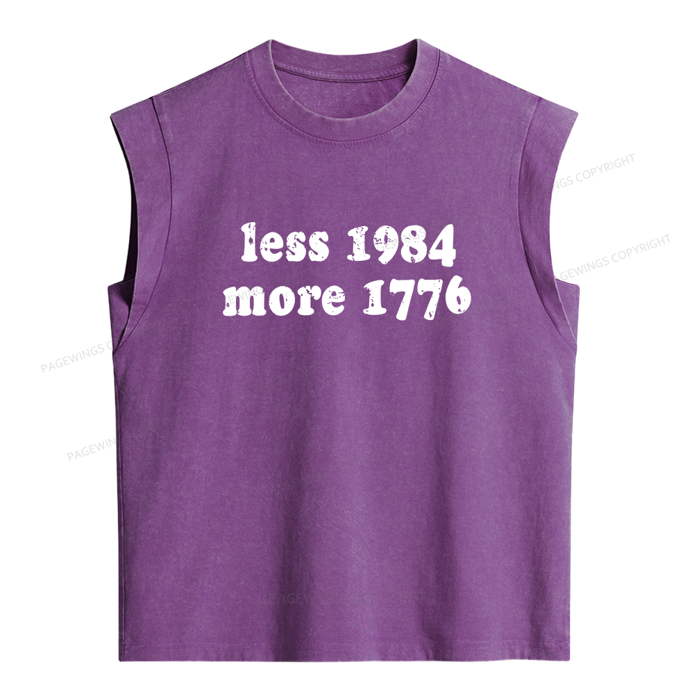 Pagewing Less 1984 More 1776 Women's Washed Tank Top