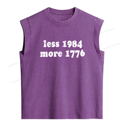 Pagewing Less 1984 More 1776 Women's Washed Tank Top