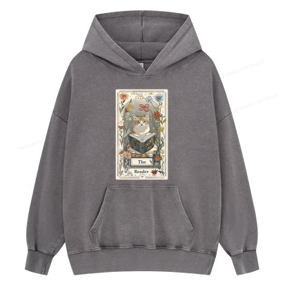 Pagewings The Reader Unisex Washed Hoodie