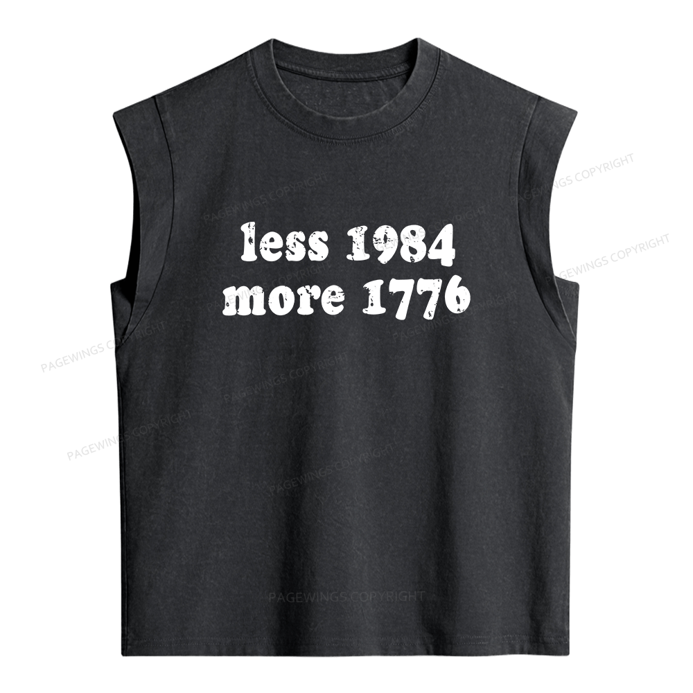 Pagewing Less 1984 More 1776 Women's Washed Tank Top