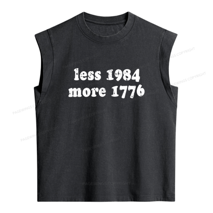 Pagewing Less 1984 More 1776 Women's Washed Tank Top