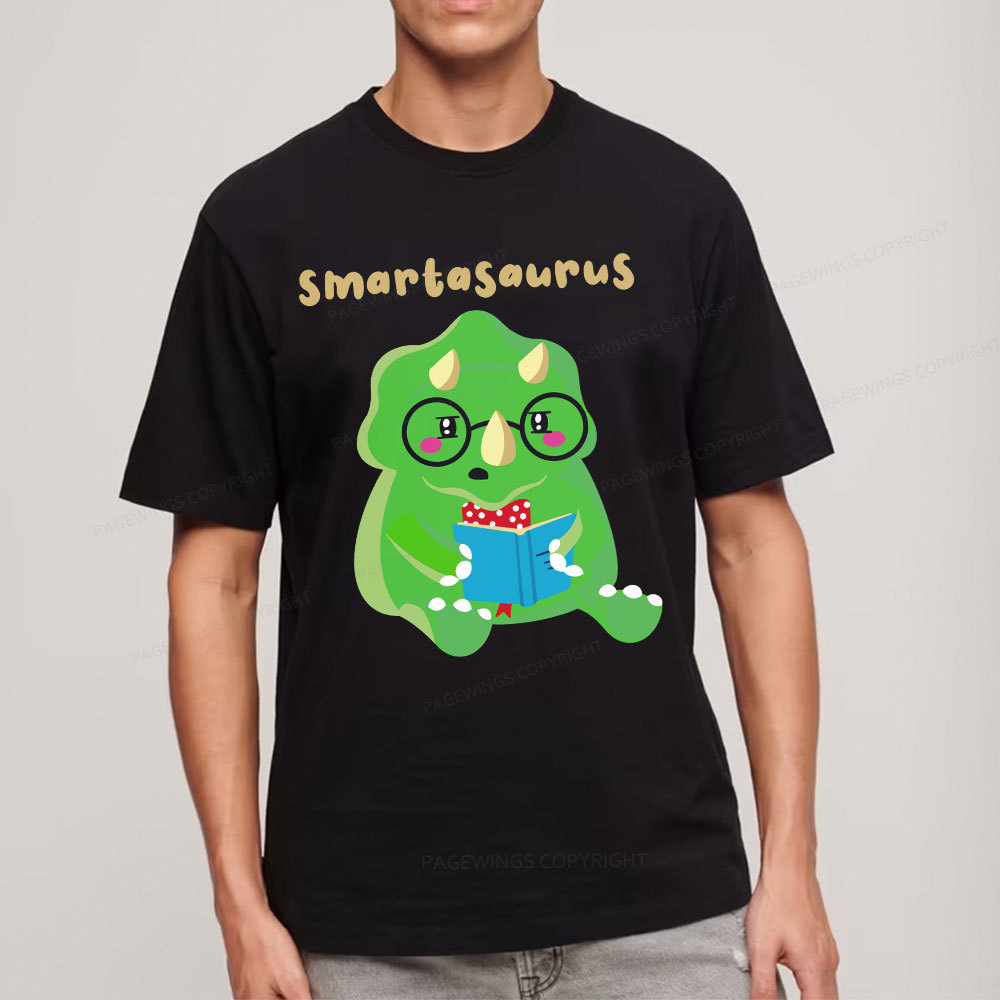 Pagewing Smart Dinosaur Is Reading Seriously Unisex Classic T-shirt