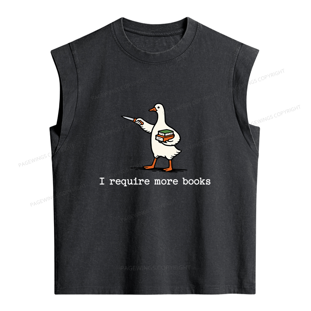 Pagewing Book Lover Silly Goose Women's Washed Tank Top