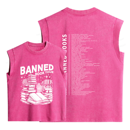 Pagewings Banned Books Tour Women's Washed Tank Top