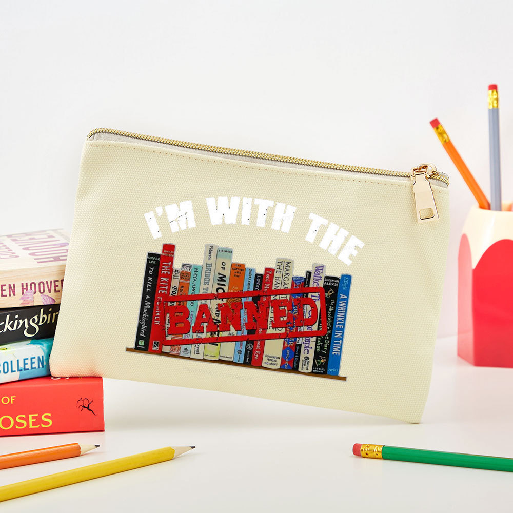 Pagewings I'm With The Banned Funny Book Pouch