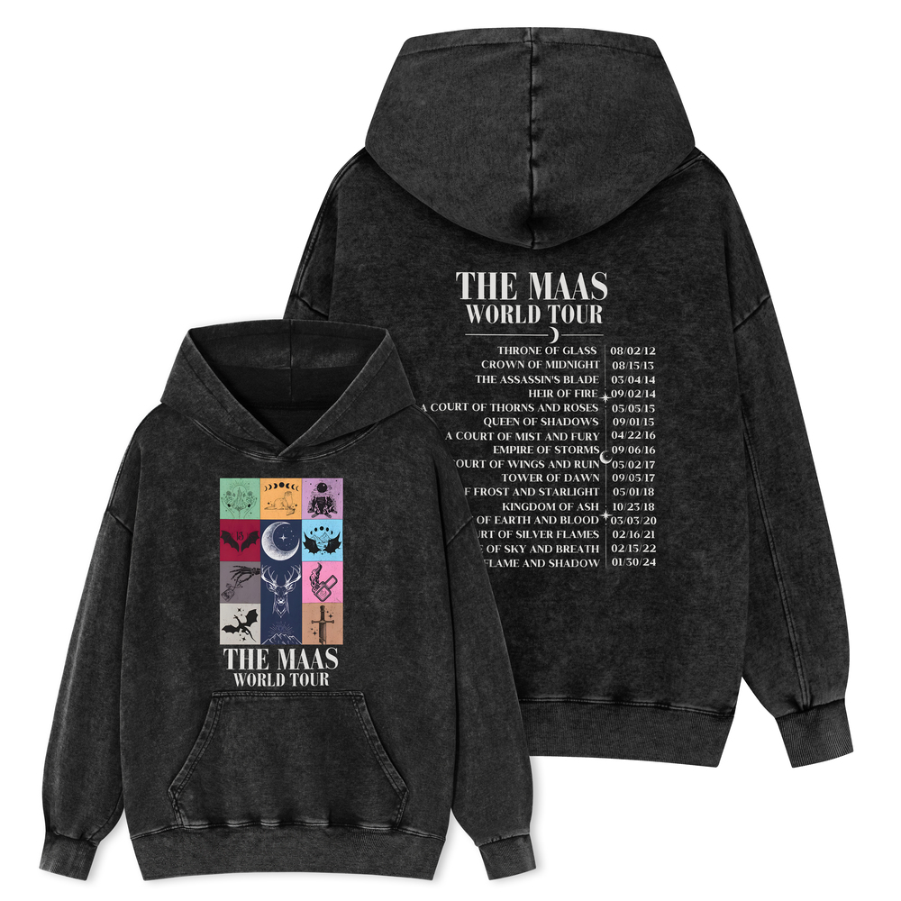 Pagewings World Tour Unisex Washed Hoodie