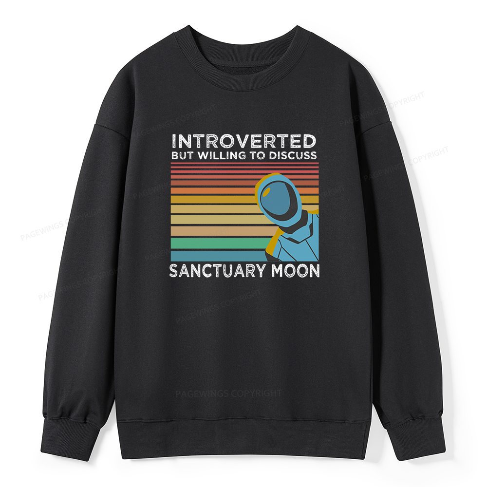 Pagewings Introverted But Willing to Discuss Sanctuary Moon Unisex Classic Sweatshirt