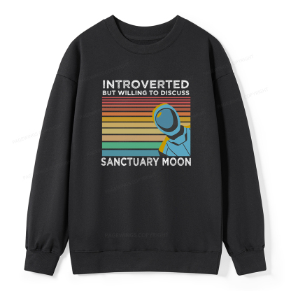 Pagewings Introverted But Willing to Discuss Sanctuary Moon Unisex Classic Sweatshirt