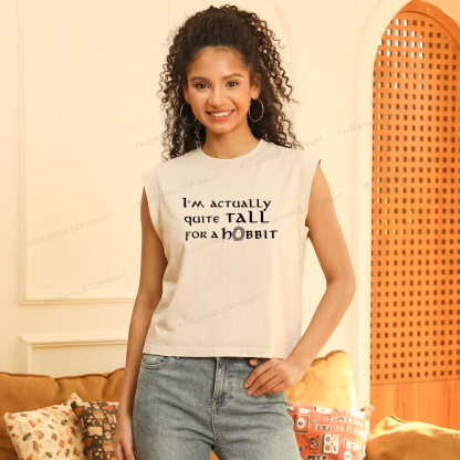 Pagewings I'm Actually Quite Tall Women's Washed Tank Top
