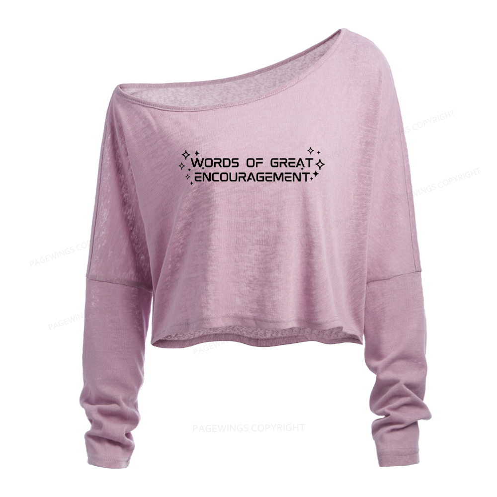 Pagewings Sci Fi Bookish Slouchy Long Sleeve Off Shoulder T-shirt
