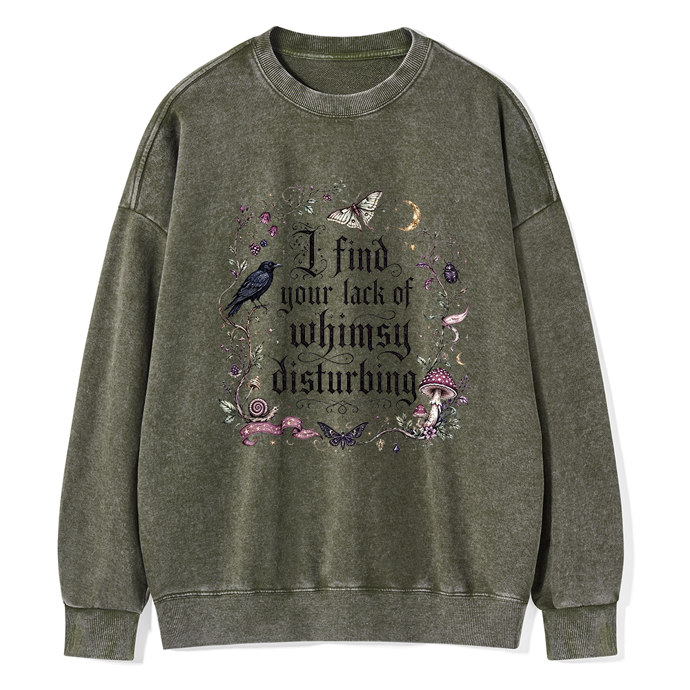 Pagewings Lack of Whimsy Unisex Washed Sweatshirt