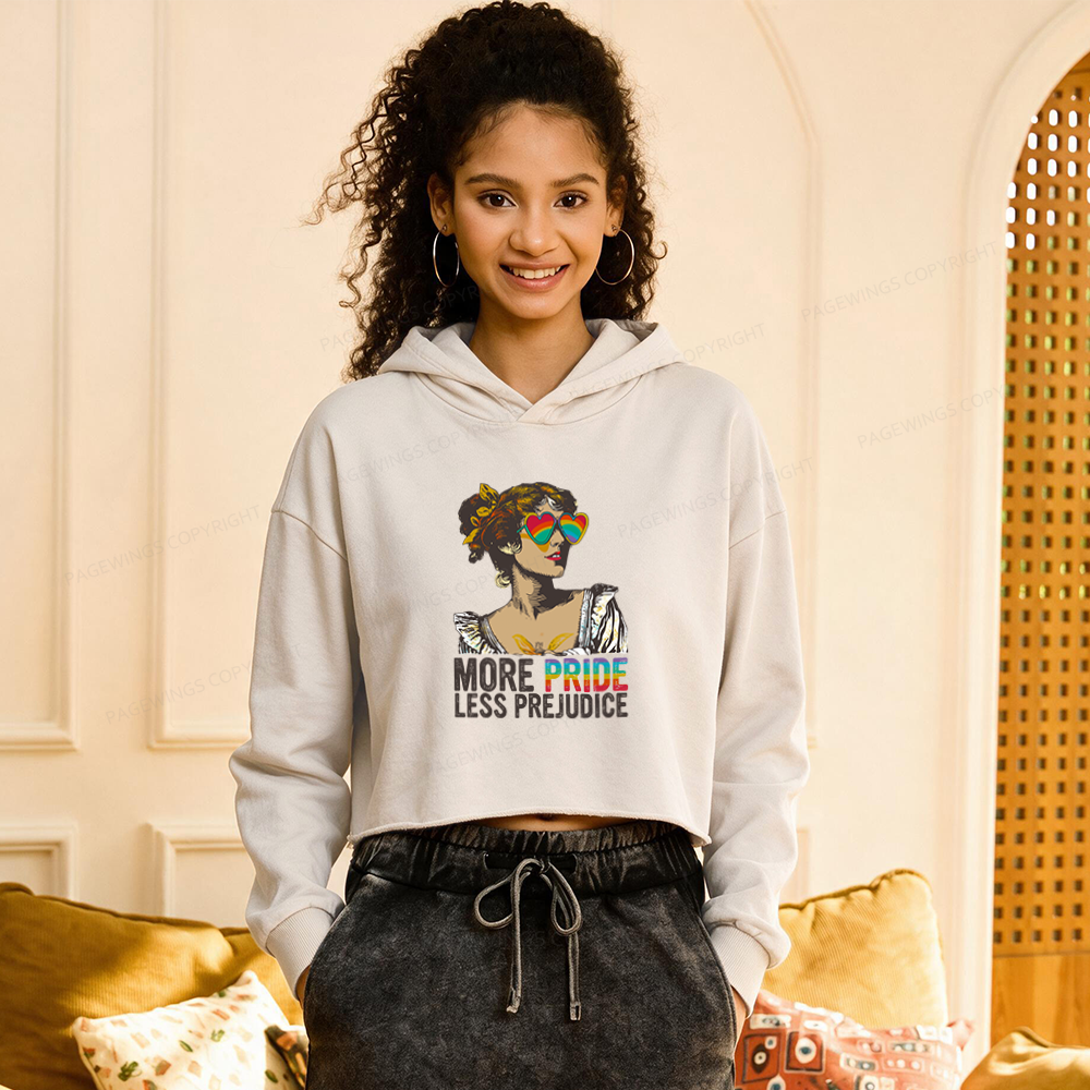 Pagewings More Pride Less Prejudice Washed Crop Hoodie
