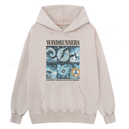Pagewings Windrunners Unisex Washed Hoodie