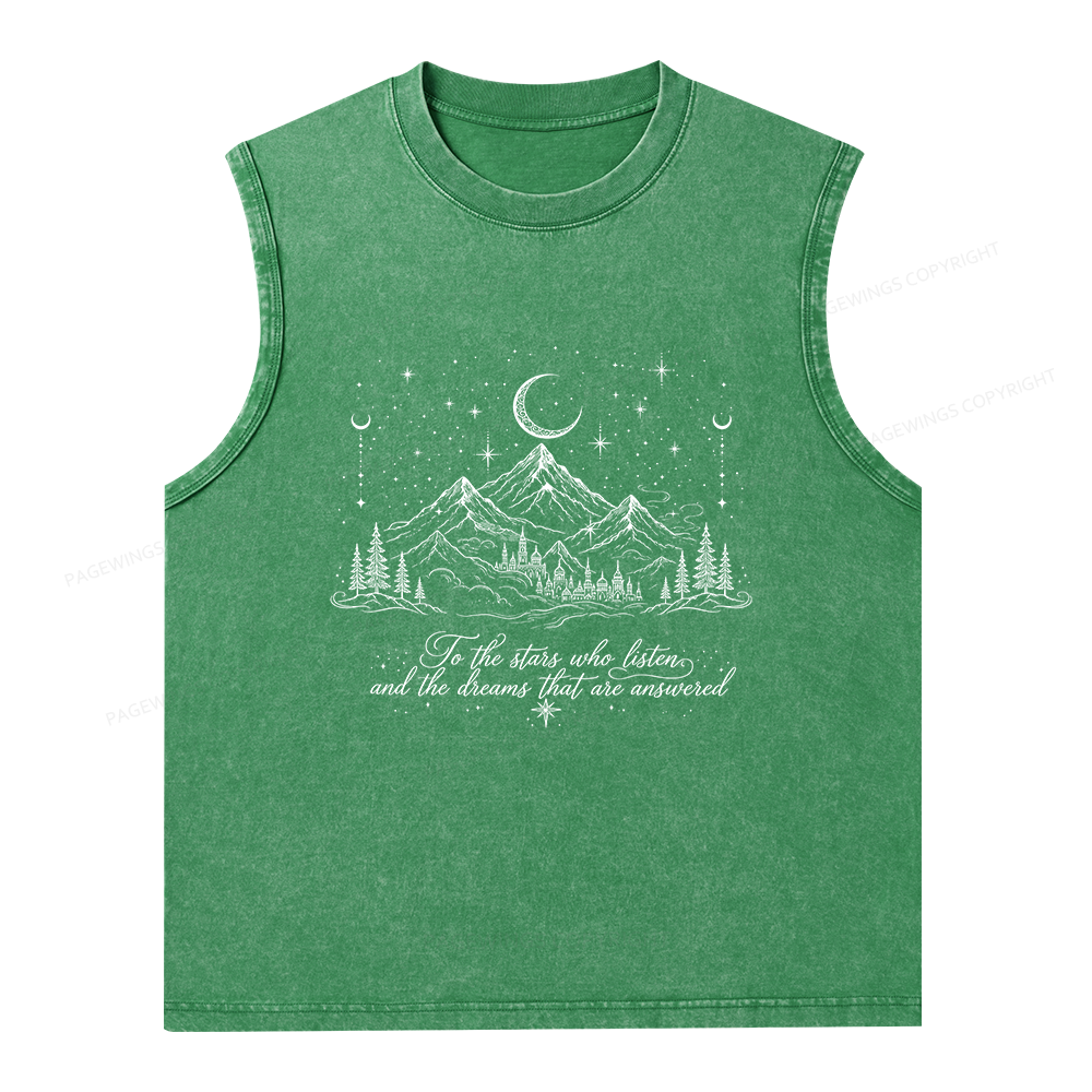Pagewings Fantasy Bookish Unisex Washed T-shirt Unisex Washed Tank Top