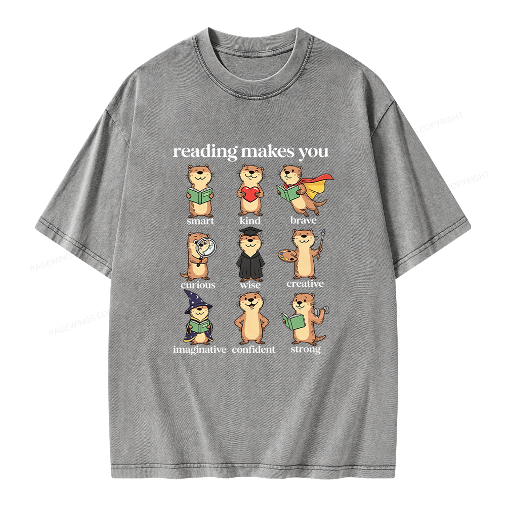 Pagewings Elementary Reading Unisex Washed T-shirt