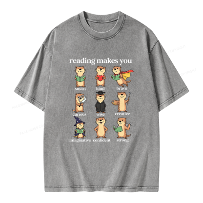 Pagewings Elementary Reading Unisex Washed T-shirt