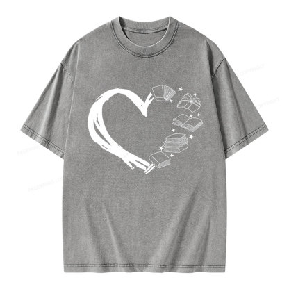Pagewing Love of Books Unisex Washed T-shirt