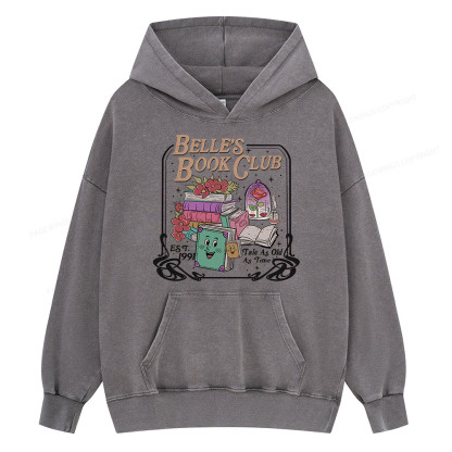 Pagewing Belle's Book Club Unisex Washed Hoodie