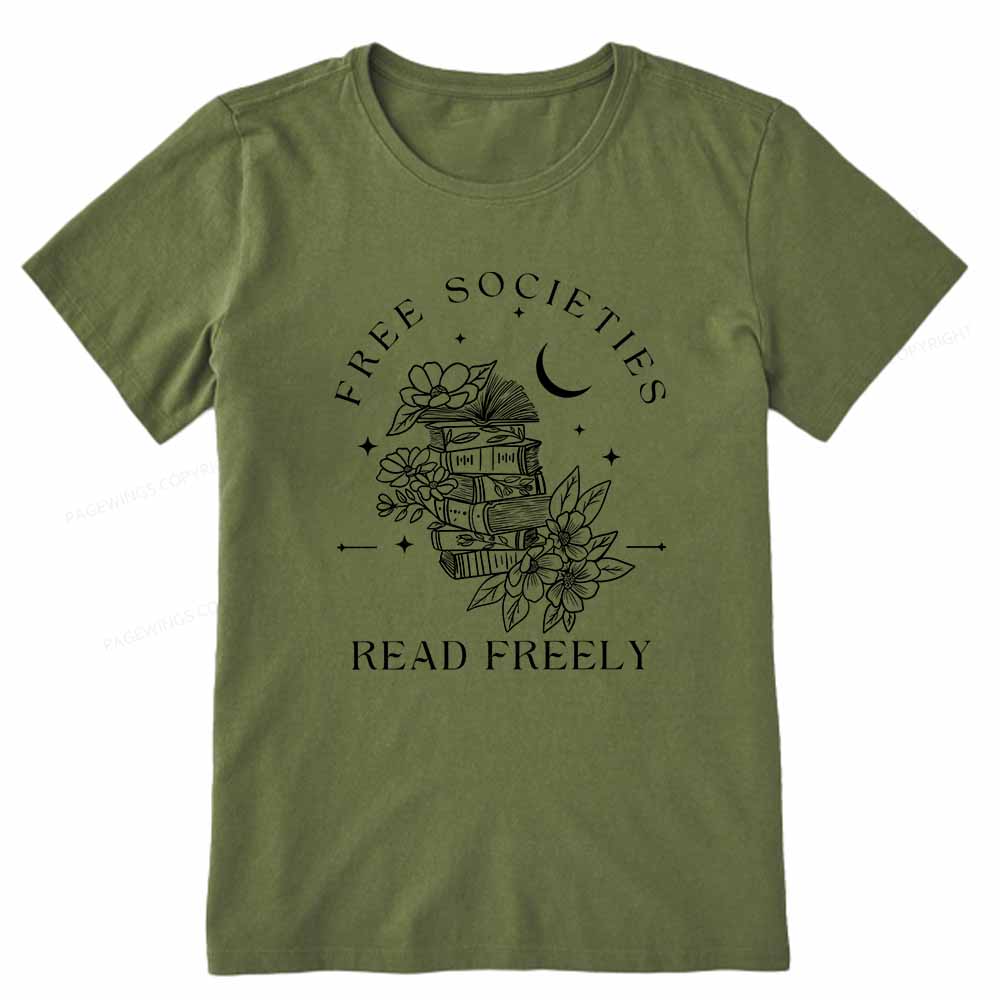 Pagewings Free Societies Read Freely Comfort Colors Shirt Unisex Classic T-shirt