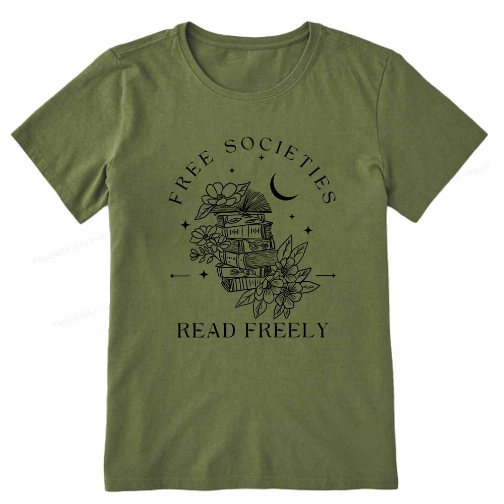 Pagewings Free Societies Read Freely Comfort Colors Shirt Unisex Classic T-shirt