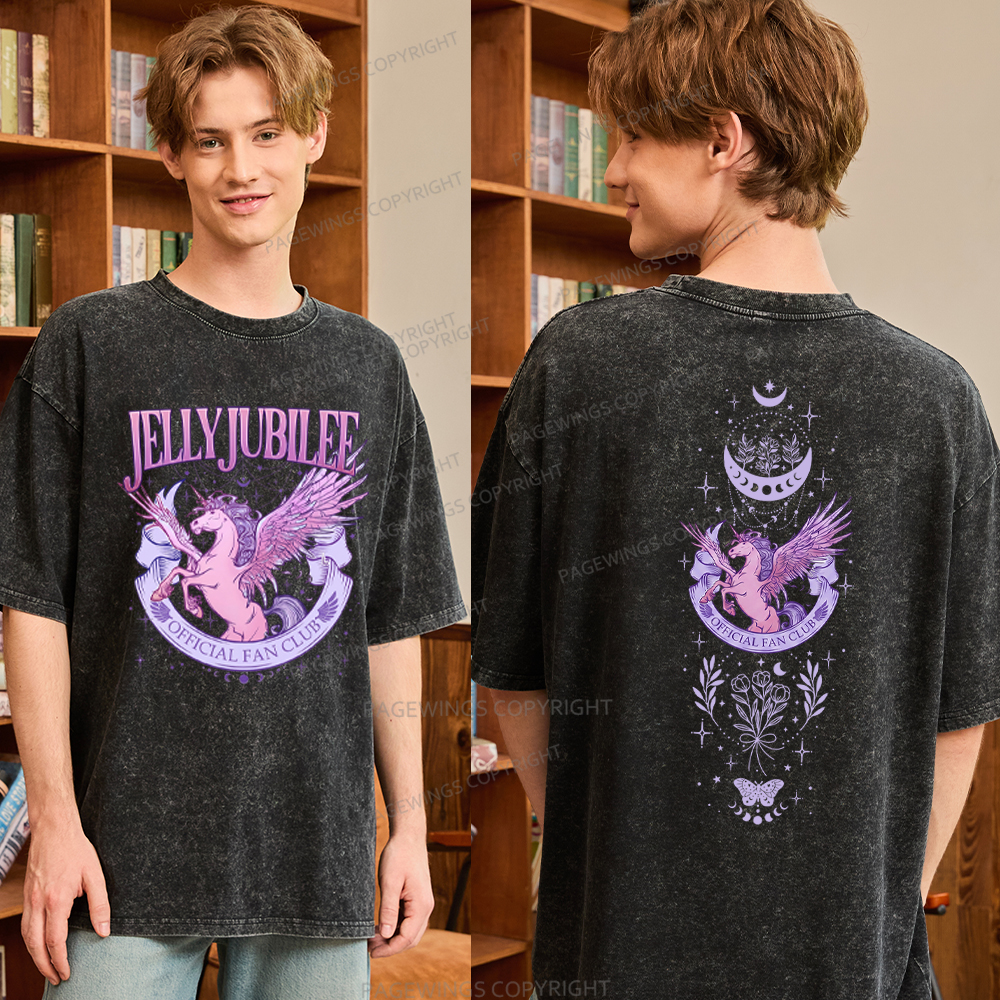 Pagewings Fantasy Books Lover Unisex Washed T-shirt