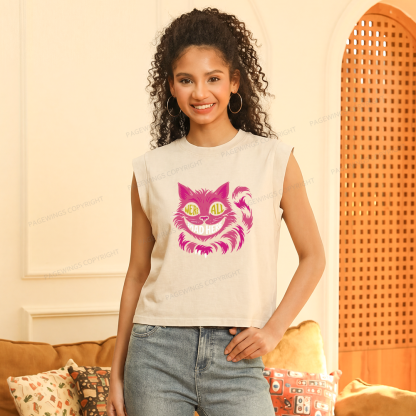 Pagewings We're All Mad Here Women's Washed Tank Top