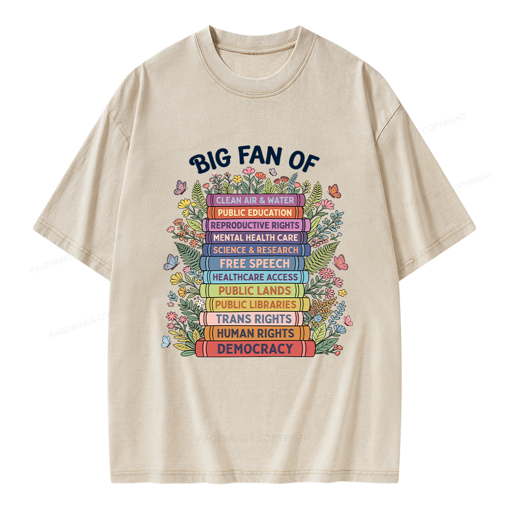 Pagewings Progressive Book Unisex Washed T-shirt