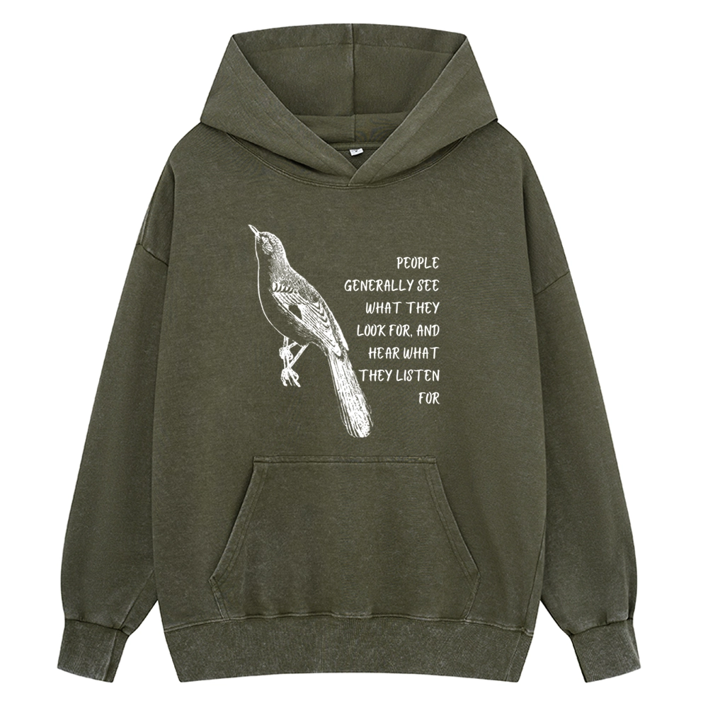 Pagewings To Kill a Mockingbird Unisex Washed Hoodie