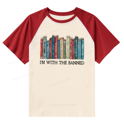 Pagewings I'm With The Banned Raglan T-shirt