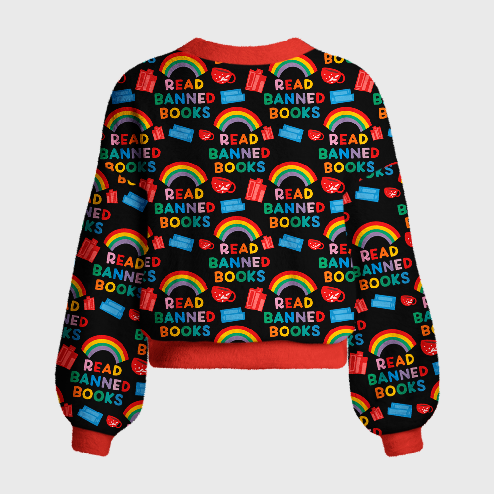 Pagewings Read Banned Books 7009X Women's Cardigan Sweater
