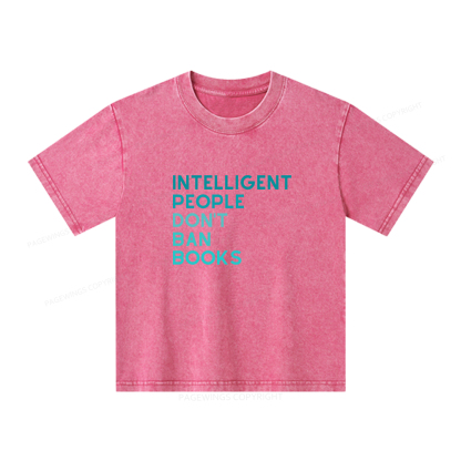 Pagewings Read Banned Books Shirt Unisex Kids Washed T-shirt