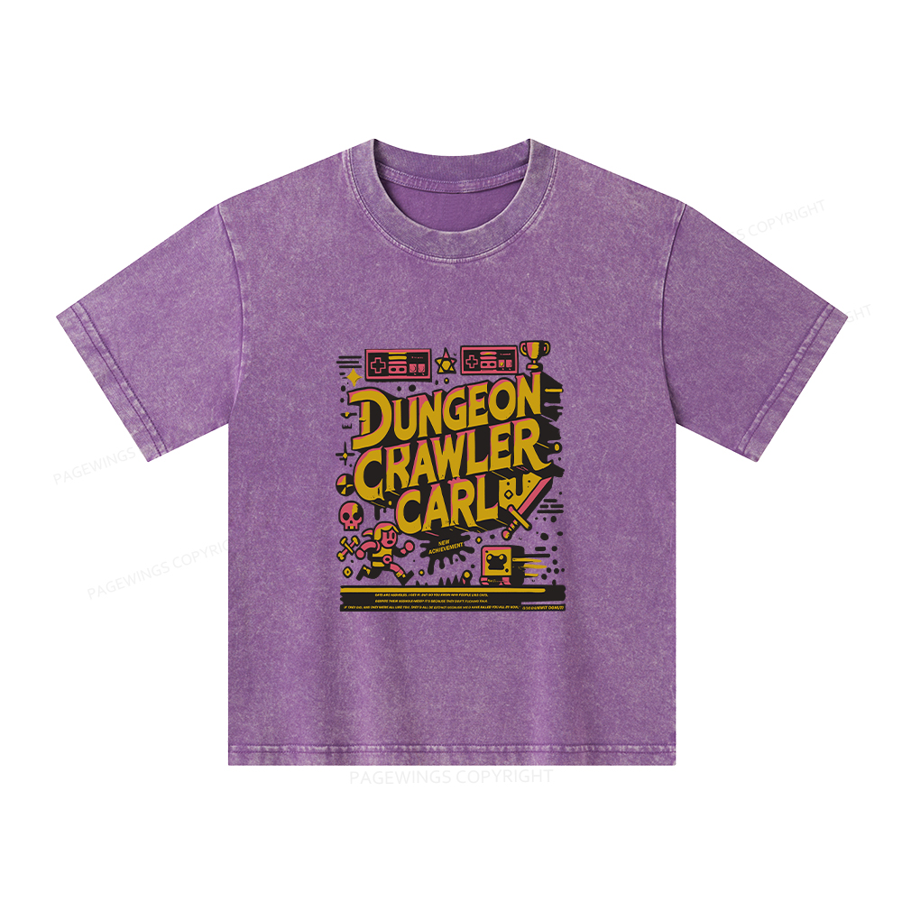 Pagewings Book New Achievement Unisex Kids Washed T-shirt