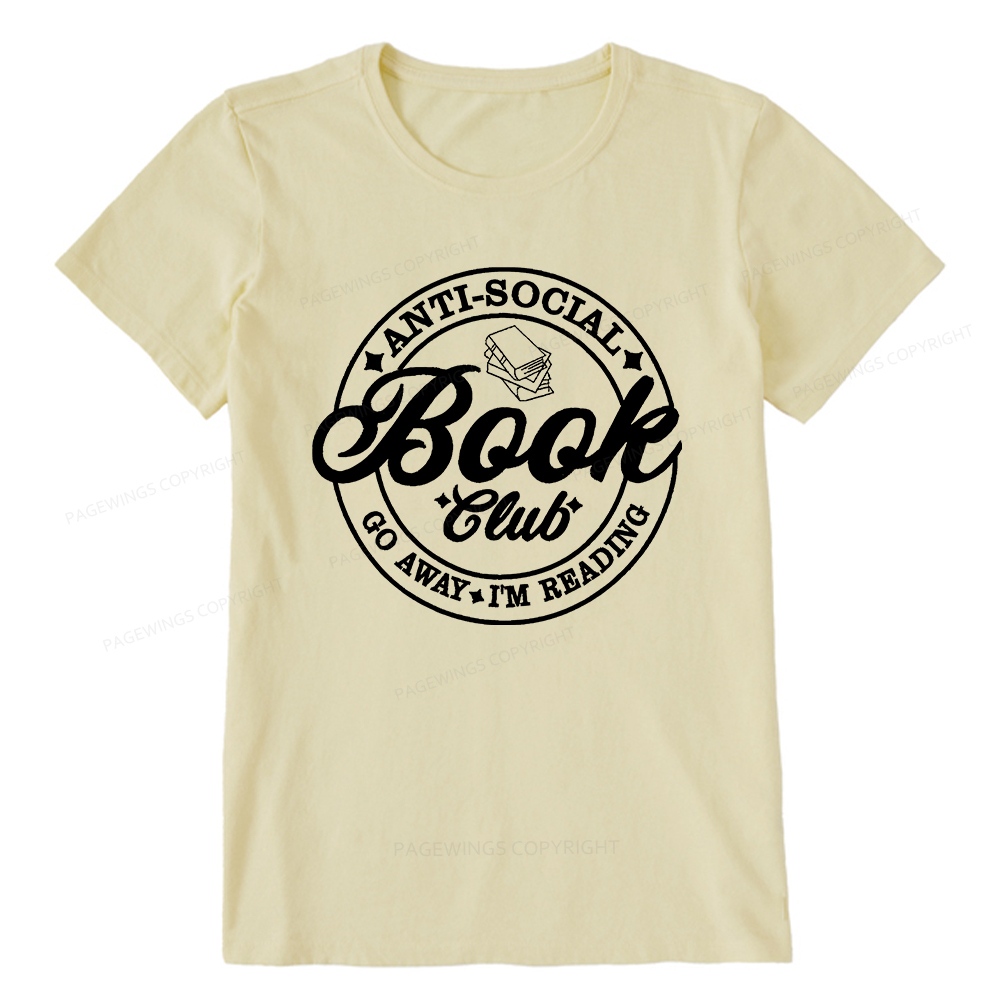 Pagewings Go Away I'm Reading Embroidery Unisex Classic T-shirt