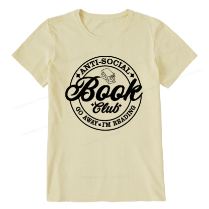 Pagewings Go Away I'm Reading Embroidery Unisex Classic T-shirt