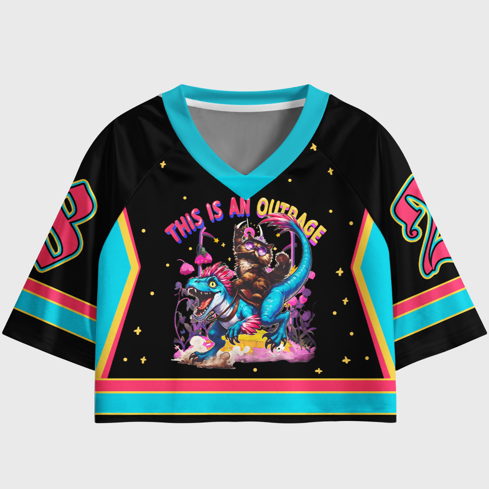 Pagewings This Is An Outrage Women's Cropped Jersey