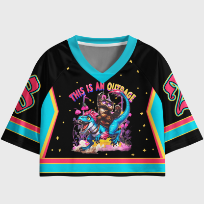 Pagewings This Is An Outrage Women's Cropped Jersey