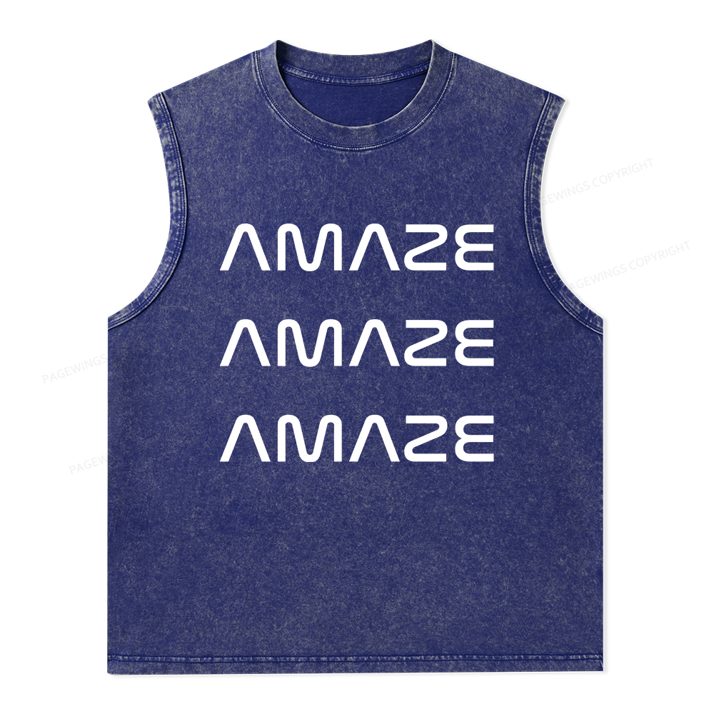Pagewings Amaze Unisex Washed Tank Top