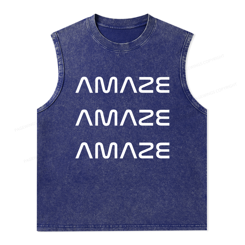 Pagewings Amaze Unisex Washed Tank Top