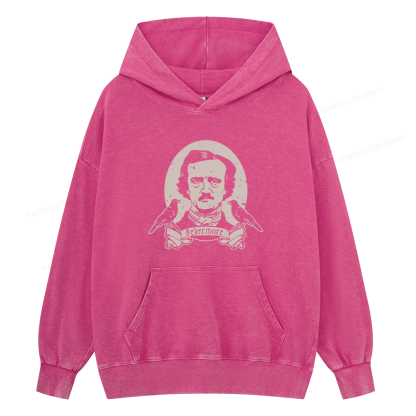 Pagewings Never More Unisex Washed Hoodie