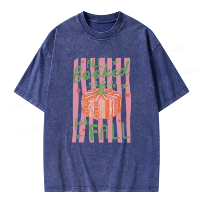 Pagewings All Booked for Fall Unisex Washed T-shirt