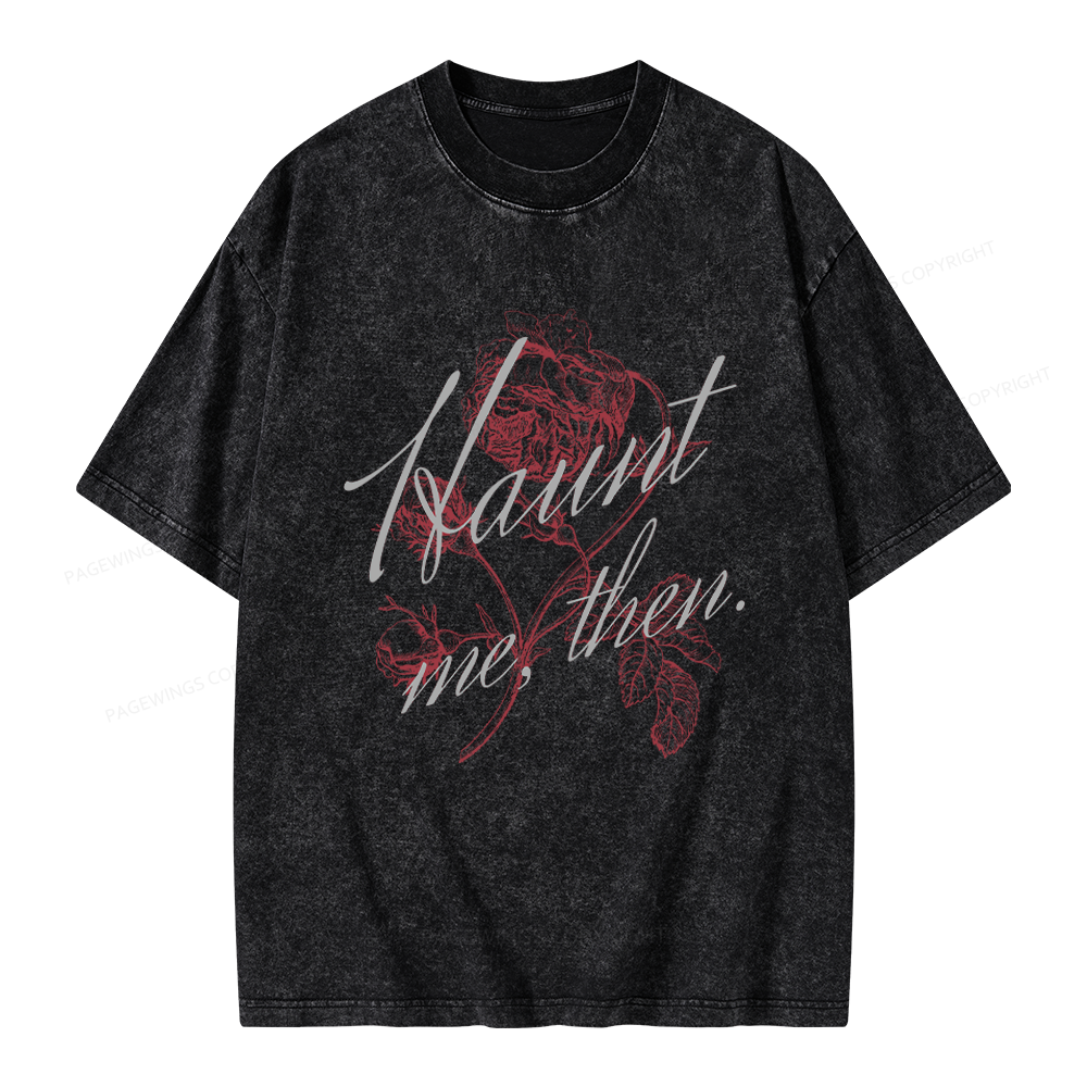 Pagewings Haunt Me Unisex Washed T-shirt
