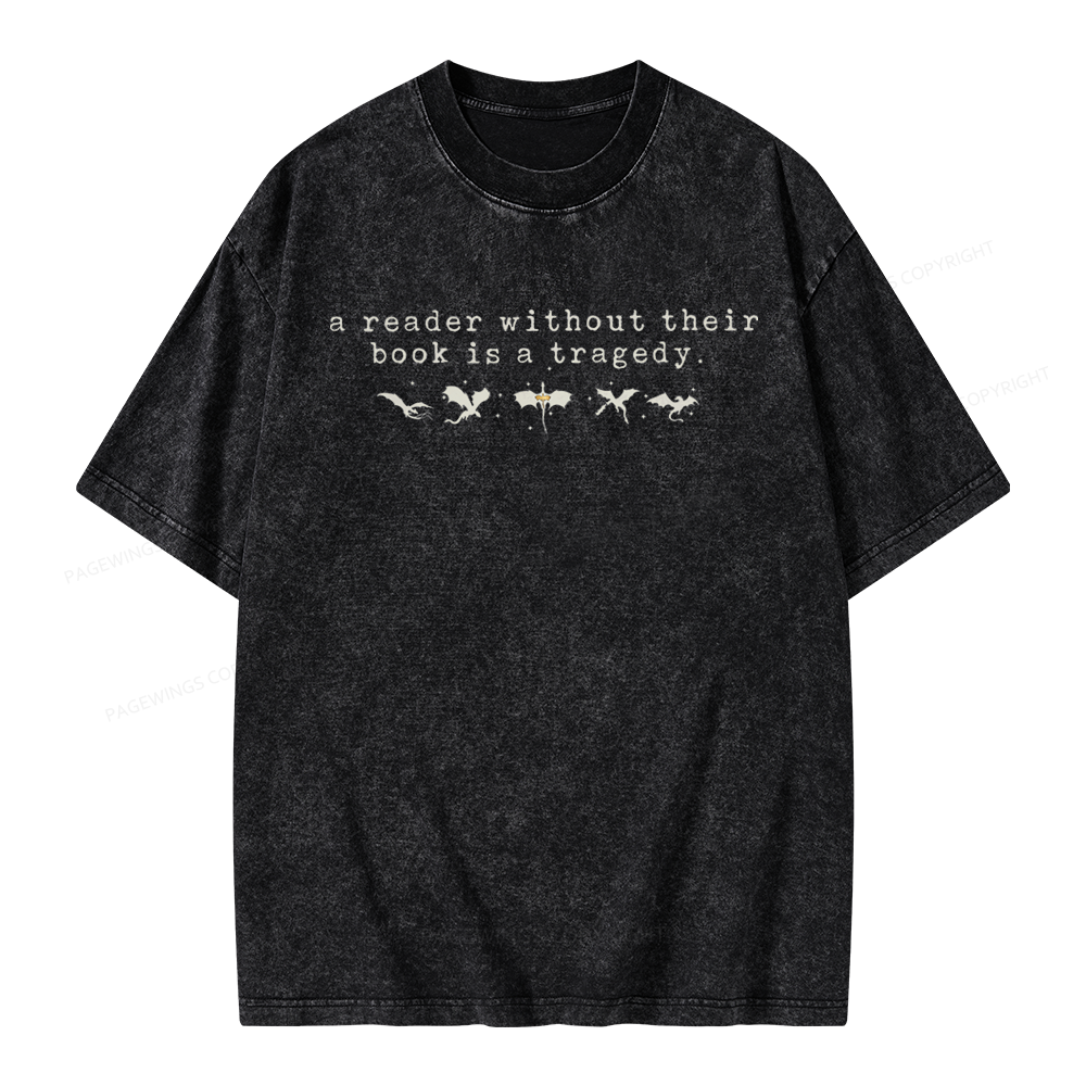 Pagewings Fantasy Reading Unisex Washed T-shirt