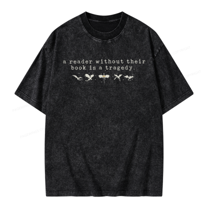 Pagewings Fantasy Reading Unisex Washed T-shirt