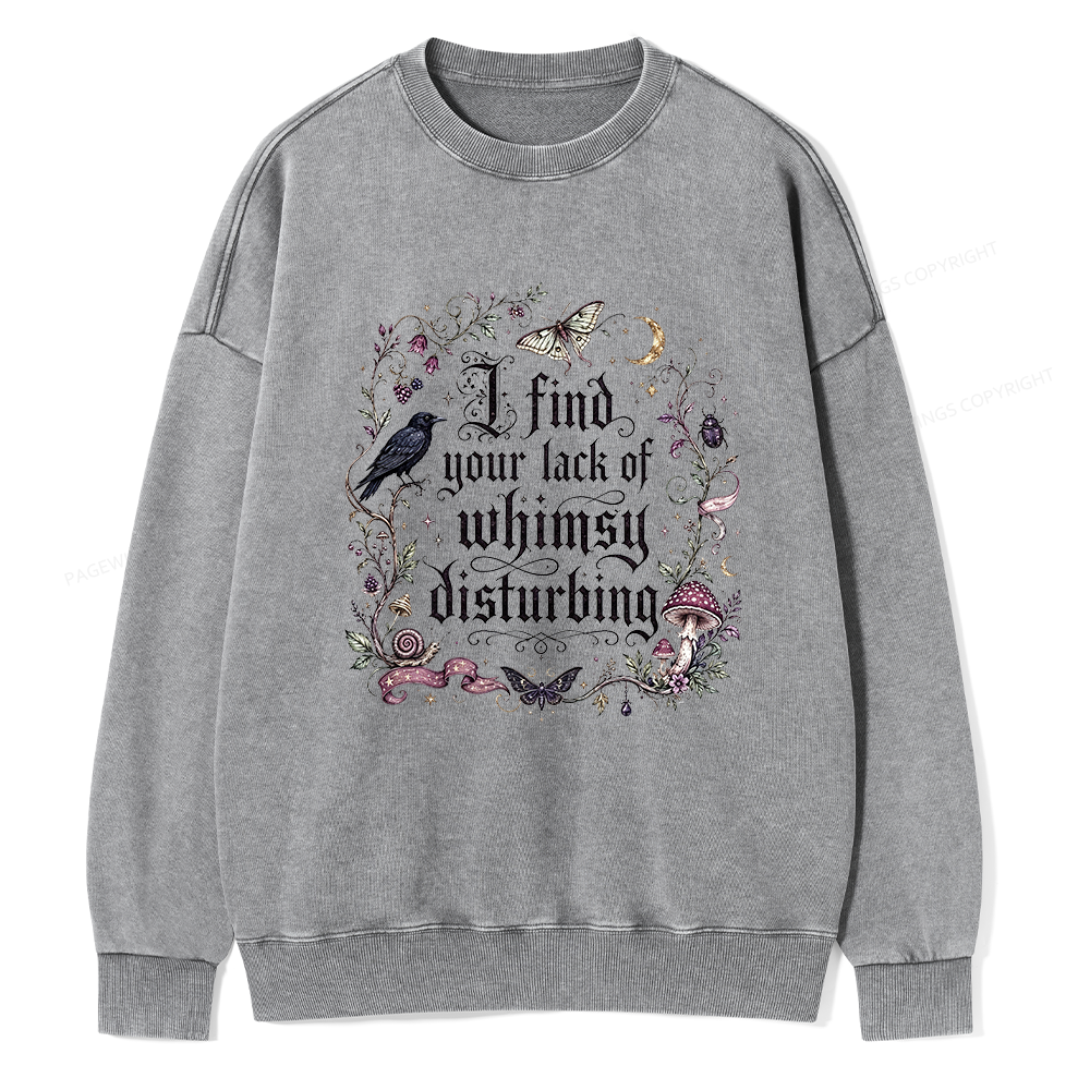 Pagewings Lack of Whimsy Unisex Washed Sweatshirt