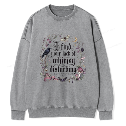 Pagewings Lack of Whimsy Unisex Washed Sweatshirt