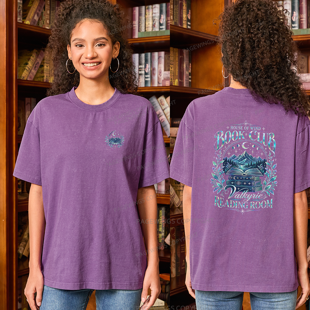 Pagewings House Of Wind Book Club Unisex Washed T-shirt
