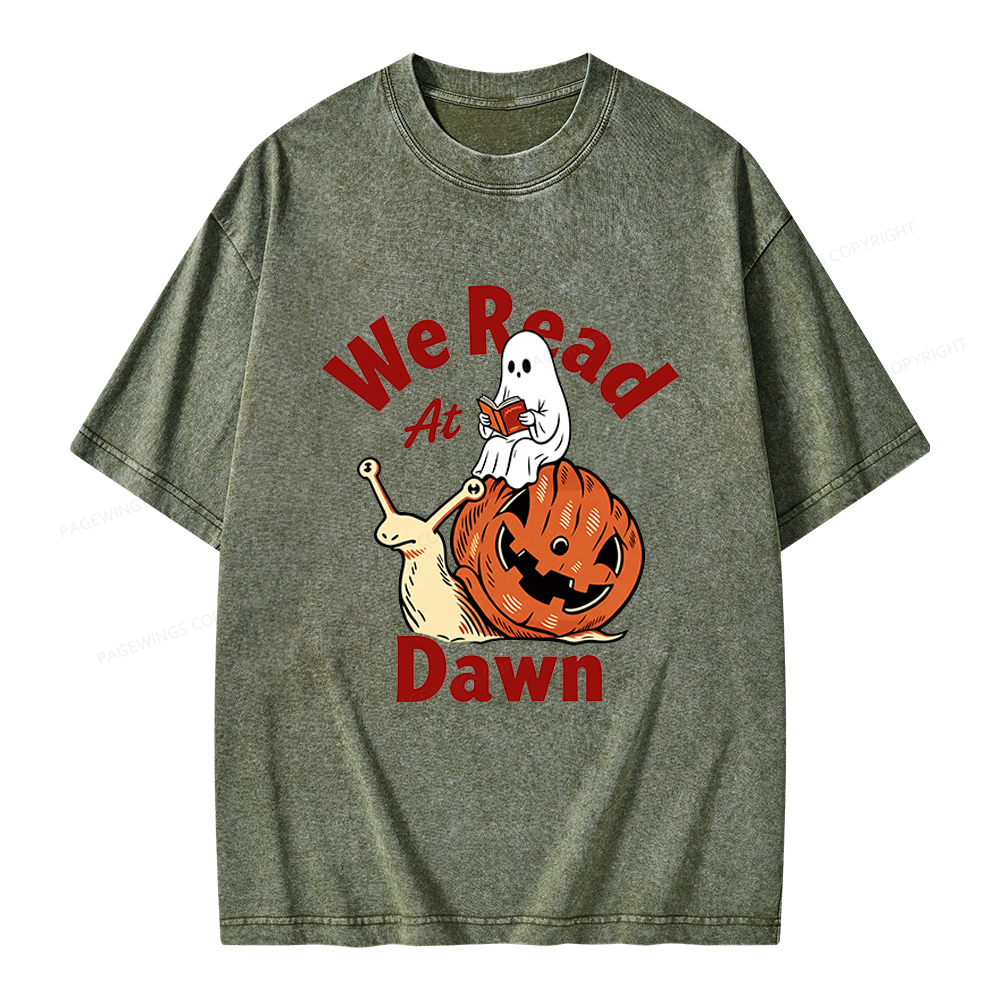 Pagewings We Read at Dawn Unisex Washed T-shirt