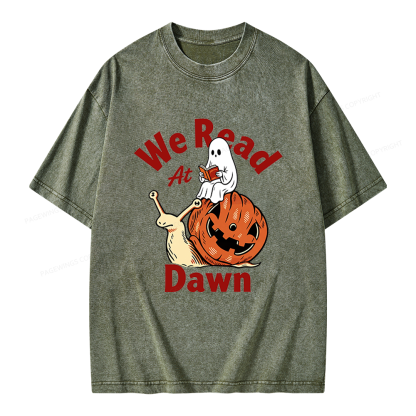 Pagewings We Read at Dawn Unisex Washed T-shirt