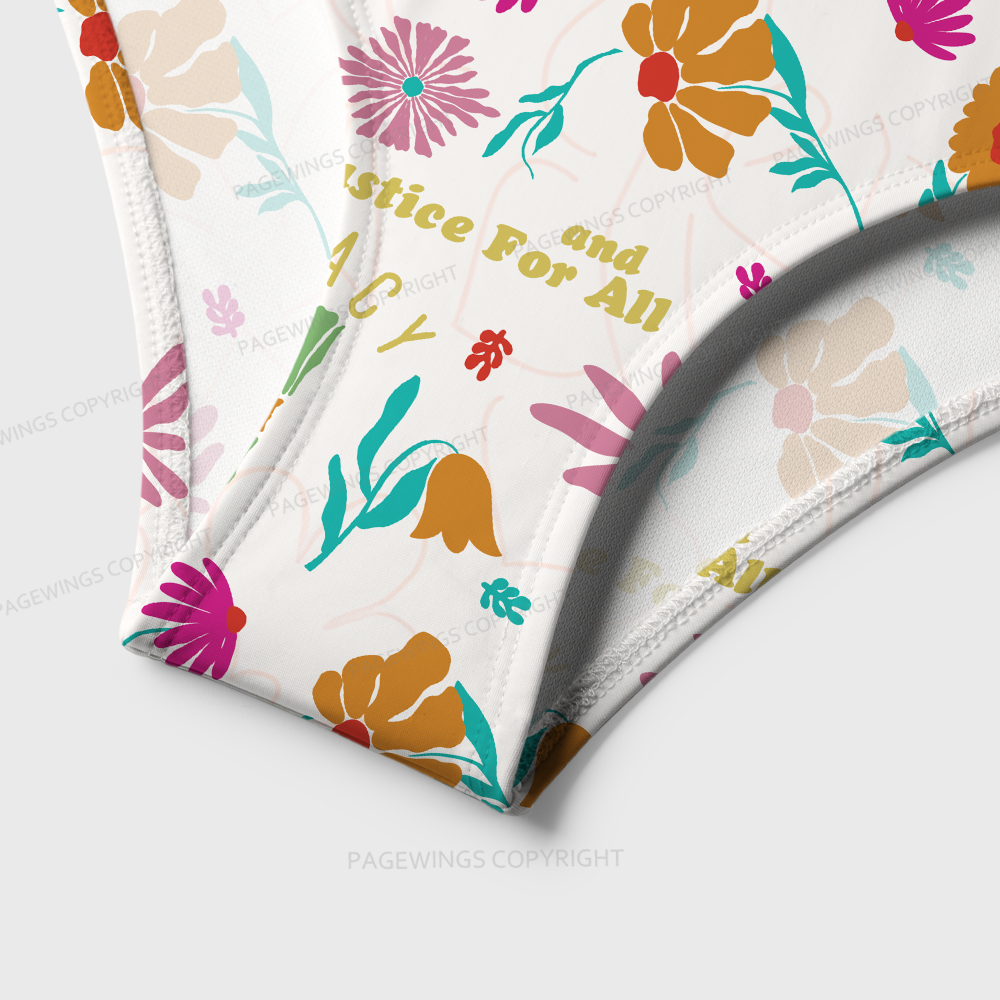 Pagewings Justice Literacy For All One-Piece Swimsuit 