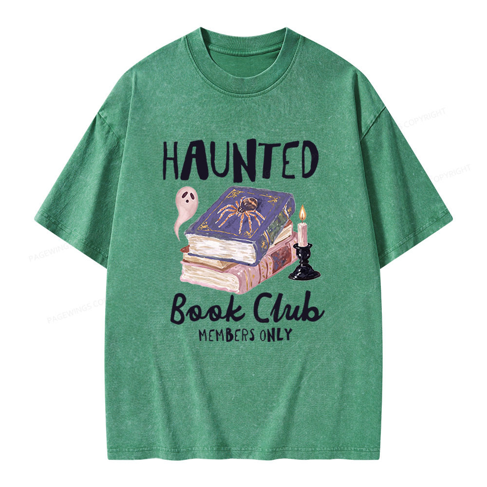 Pagewings Haunted Book Unisex Washed T-shirt